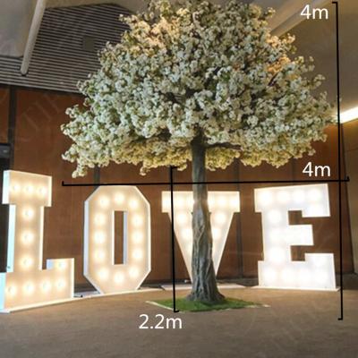 China 2022 Cherry Blossom Tree White Decorative Metal Frame Cherry Blossom Tree New Tree Eco-friendly Flower for sale