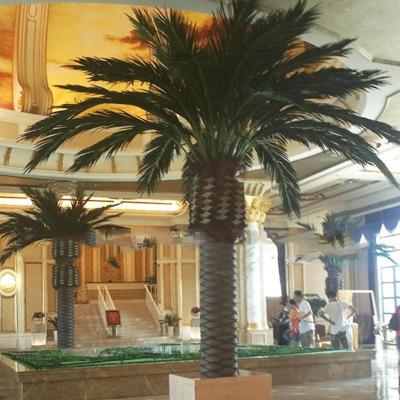 China Fale Trees False Palm Pink Anti-UV Indoor Coconut Tree for Mall Decor for sale