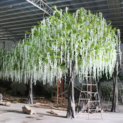 China Large Hotel Decoration Minimalist Fake Wisteria Trees Silk Wisteria Tree for sale