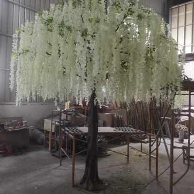 China Minimalist 10ft Fiberglass Tree Wisteria Bonsai Tree Wisteria Tree for sale