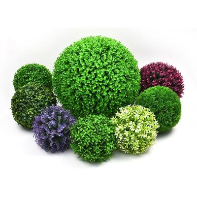 China Wholesale UV Proof Eco-friendly Artificial Topiary Ball Boxwood Ball Artificial Grass Ball for sale