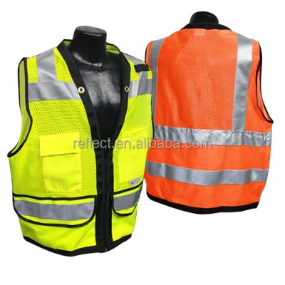 China Polyester safety reflective jacket and cheap reflective vest for sale