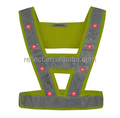 China Running Man Traffic Reflective Vest With Led S-5XL Or Customized Size for sale