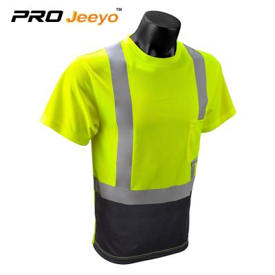 China Yellow EN ISO 20471 Safety T Shirts With Reflective Tape S-5XL for sale