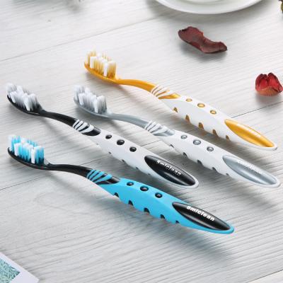 China Medium Toothbrush Logo Medium Bristles Toothbrush Custom Made Adult Deep Clean 2 Pieces/Pack For Home Use for sale