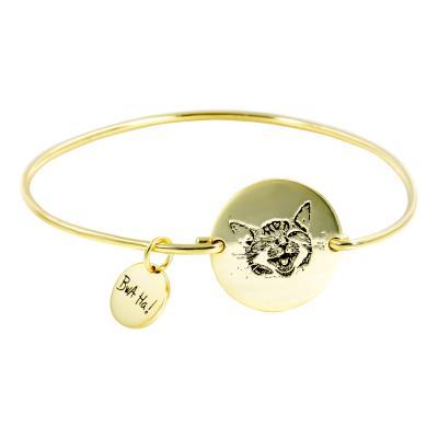 China Cute Custom Bracelet with Pendant, 925 Sliver Rose Gold Plated Bracelets, Engravd Bracelets for Kids for sale