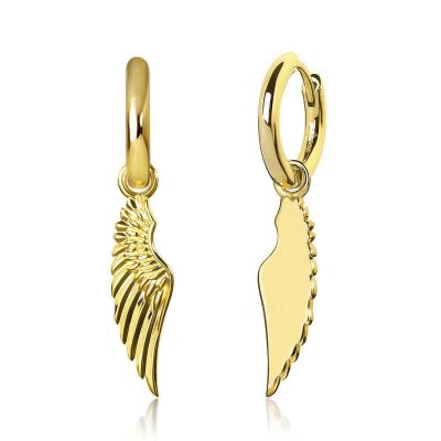 China Wonderful punk Angel Wings Dangle Earrings in real 925 Sterling Silver for sale