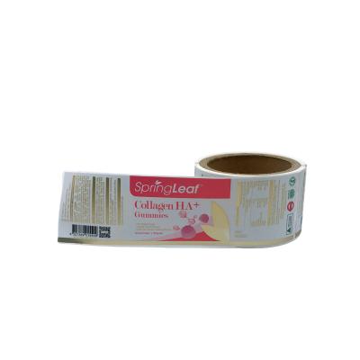 China Waterproof Product Sticker Printing Custom Adhesive Brand Logo Label Rolls for sale