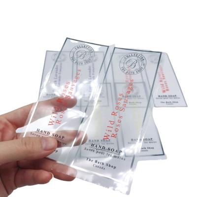 China Waterproof Self Adhesive Custom Printed Clear Hot Stamping Transparent Sticker Label for sale