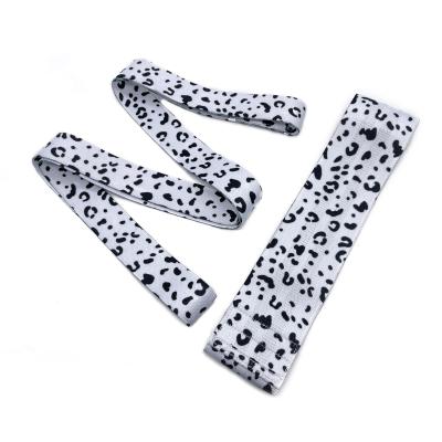 China Wholesale Yoga Exercise Leopard Printed Hip Resistance Bands Exercise Sports Booty Bands Fitness Cloth Workout Loop Elastic Bands for sale