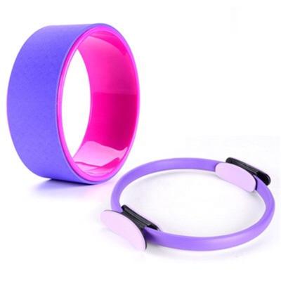 China Nice home use quality yoga wheel set fitness gym exercise prop and pilates ring for sale