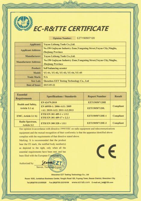 Environmental protection certification - Yuyao Litools Co., Ltd