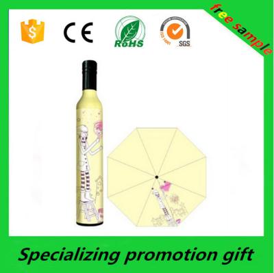 China Promotional Mens / Womens Custom Printed Umbrellas With Bottle Cap Handle for sale