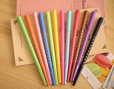 China Promotional Orange / Green / Yellow Plastic Advertising Ball Pen Heart Shape for sale