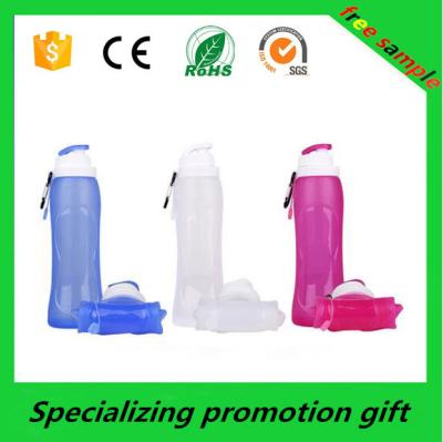 China 500ml 750ml Sports Outdoor Essential Products Collapsible Water Bottle Promotional for sale