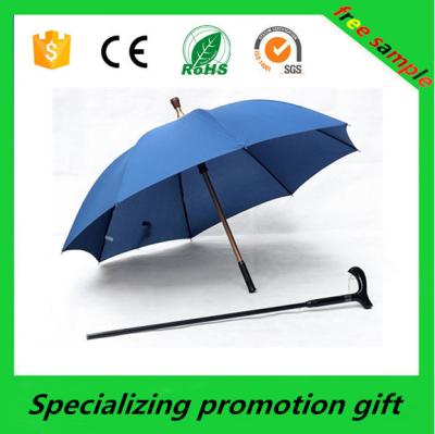 China Popular Walking Stick Custom Printed Umbrellas Blue With Digital Printing for sale