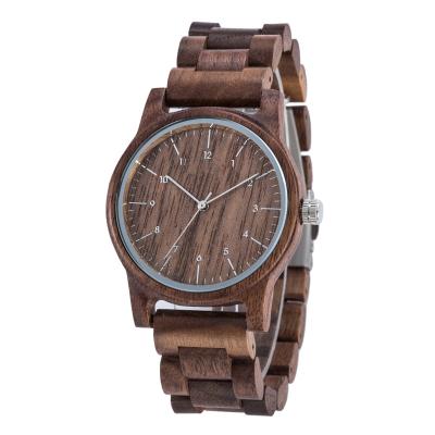 China Non-specific Luxury Men's Wooden Walnut Logo Simple Design Wooden Watch OEM Factory Supply Customized Wooden Watch for sale