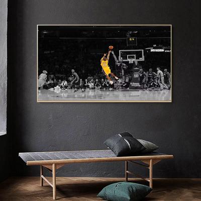 China Abstract Art Bedroom Sport Picture Bryant Legend Canvas Basketball Wall Fan Poster Oil Painting for Home Decor for sale