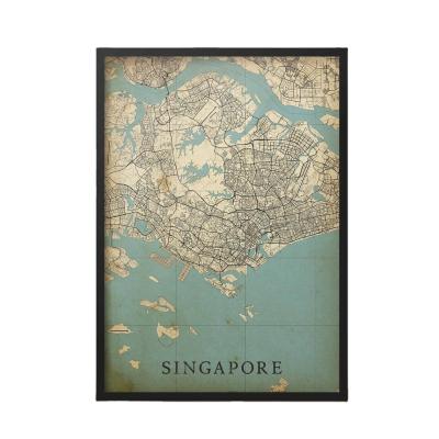 China Hot Sales Canvas City Map Posters Prints Abstract Canvas Paintings Wall Art Picture Home Decor for sale