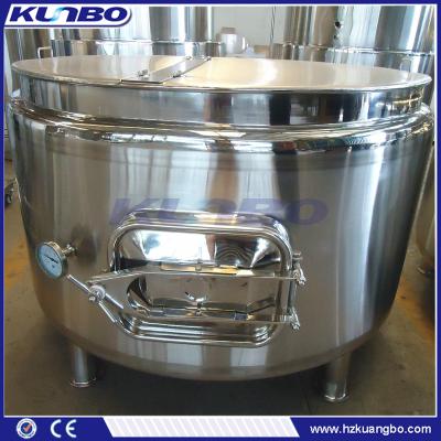 China 304 or 316 Stainless Steel KUNBO Brewery Electric Steam Jacket Vest Kettle for sale