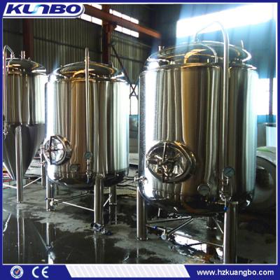 China 304 or 316 Bright Stainless Steel KUNBO 1000L Stainless Steel Beer BRITE Kettle Tank for sale