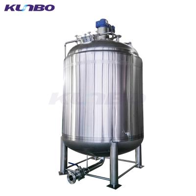 China 304 or 316 Stainless Steel Lined KUNBO 100-10000L Food Industrial Beverage Mixing Tanks for sale