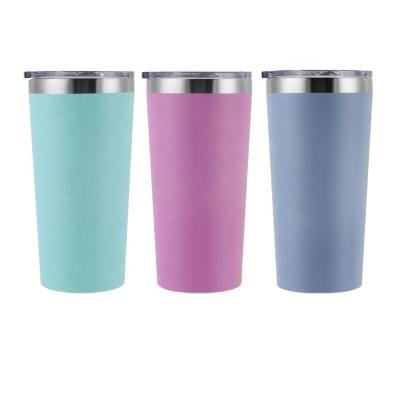 China Sustainable Netting 16OZ Double Wall Stainless Steel Insulated Tumbler With Opener Vacuum Cup With Lid for sale