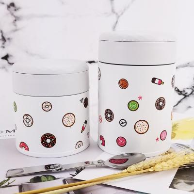 China 500ml 750ml Viable Round Insulated Bottle Containers Lunch Box Stainless Steel Food Jar for sale