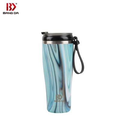 China Durable BPA Free Stainless Steel Tumbler With Rope Tritan Lid 390ml 500ml 620ml Vacuum Cup for sale