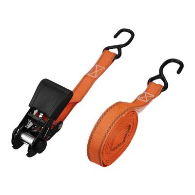 China BODY SEAT GS/AS Certified Comfortable Plastic Handle Ratchet Tie Down Strap With S Hook for sale