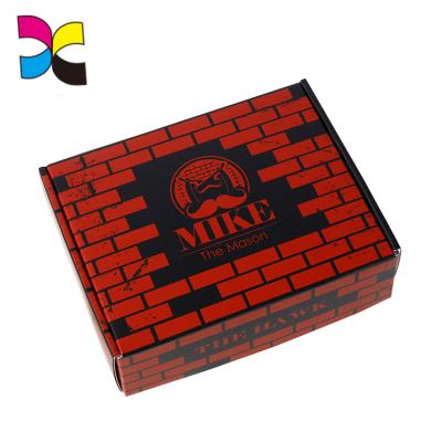 China OEM Eco-Friend Glossy or Matt Lamination Corrugated Box Shipping Paper Red and Black CMYK Electronic and Cardboard Promotion for sale