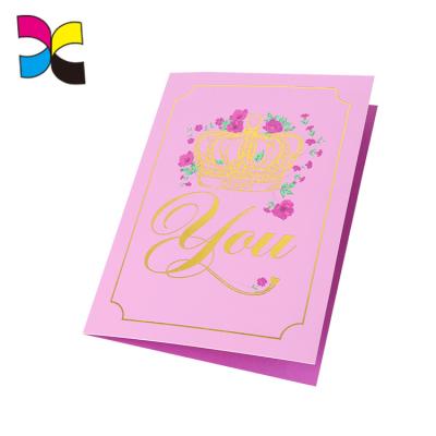 China Business or Gift Luxury Gold Hot Stamping Custom Patterns Design Printing Thank You Card Printing Service for sale