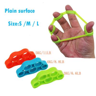 China Home Exercise 3 Level Hand Strengthener Band Silicone Finger Stretcher Test Program for sale