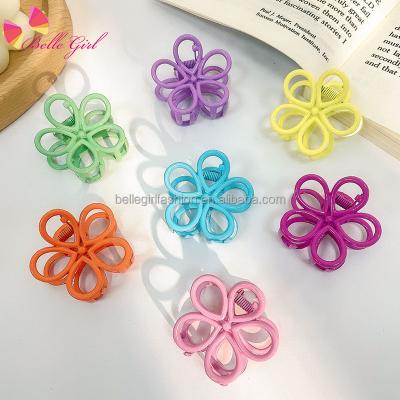 China Hair accessories/factory 2022 BELLEGIRL ponytail hair in new stock hair products and accessories metal candy color flower Hawaiian hair claw clip hairclaw for sale