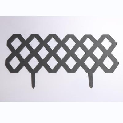 China Easily Assembled Decorative Edging 2022 Indoor Plastic Mini Fence Grid Black Grass Lawn Fencing Picket for sale