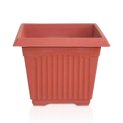 China Eco-friendly Durable Indoor Outdoor Planter Garden Square Plastic Plant Flower Pot for sale