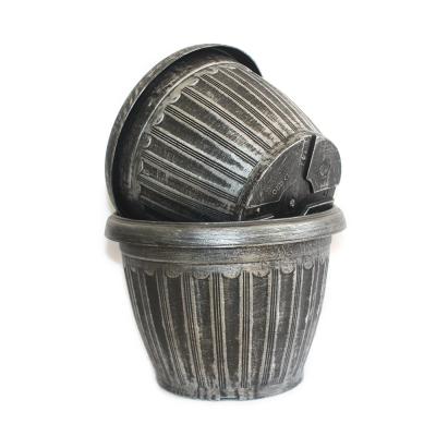 China Eco-friendly Home Decoration PP Antique Plastic Planter Flower Pot Macetas Plastico for sale