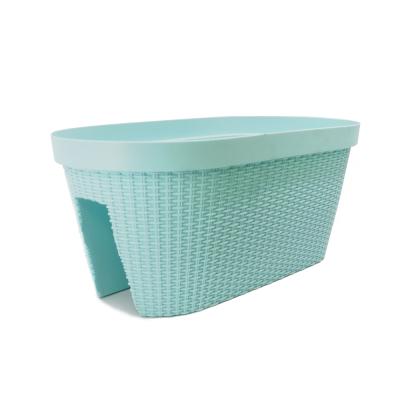 China Wholesale Cheap High Quality Eco-friendly Rattan Planter Hanging Plastic Flower Pot for sale