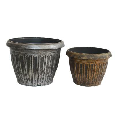 China Huazhiai Eco-friendly Durable Classic Paint Pot 50cm 55cm 60cm Round Large Plastic Planter Pots for sale