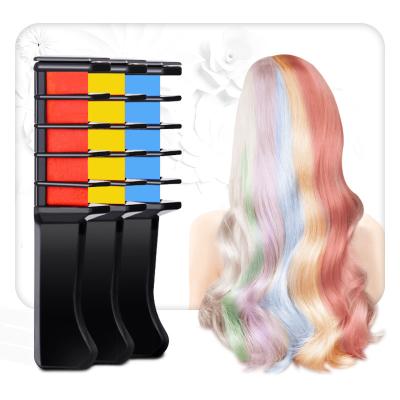 China Easy Natural Non-Toxic Washable Hair Comb Natural Non-Toxic Washable Hair Chalk Temporary Hair Chalk Dye-Safe Comb For Kids And Pet for sale