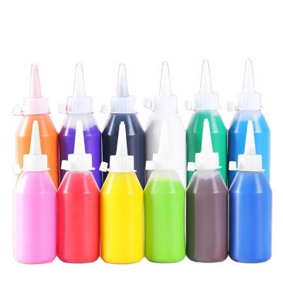 China Wholesale 12colors Acrylic Paint Kids DIY Hand Painted Art Pigments Bottled Art Supplier for sale