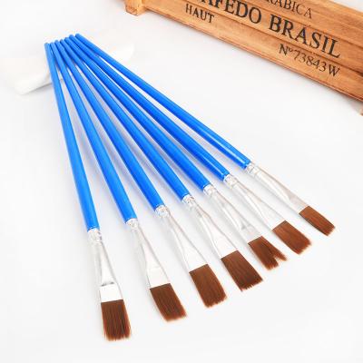 China Factory Supply DIY Graffiti Horse Hair Oil Painting Brush Flat Head Nylon Plaster Painted Drawing Brush for sale