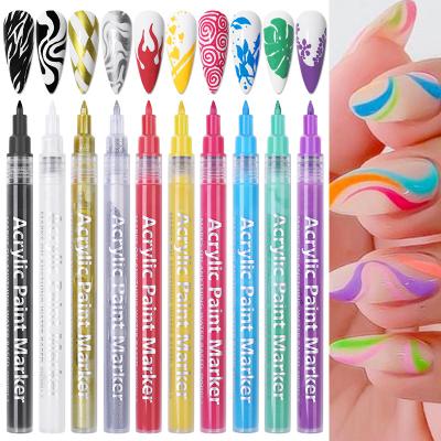 China Easy To Satisfy Your Manicure Demands Nail Graffiti Pen For 3D Nail Art DIY Gel Polish Nail Painting Manicure Tools Paint Pens for sale