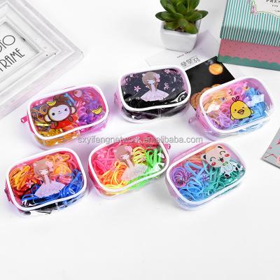 China New Trendy Box Fashion Colorful Disposable Elastic Hair Bands Tie Hair Accessories For Girl for sale