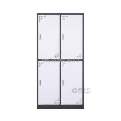 China Luoyang Kefeiya Modern Steel Furniture Filing Cabinet 4 Door Commercial Black Locker for sale