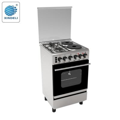 China Easily Cleaned Free Standing 4 Burner Gas Oven / Baking Oven With Electric Oven for sale