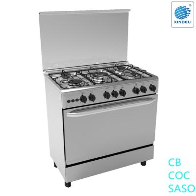 China Modern Design Convection 32 Inch Stainless Steel Kitchen Stove With Oven With 5 Burners And Glass Top for sale