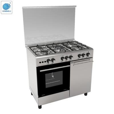 China Inch 5 Burners Induction Free Range Kitchen Equipment Maple96 36 With Gas Oven With Bottle Compartment for sale