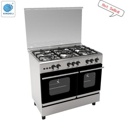 China Good Food Uganda Quality 36 Inch 900mm Gas Free Cooker With Gas Stove Double Oven For Bread Pizza for sale