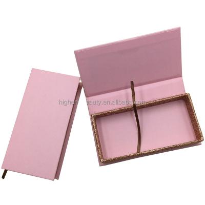 China Feather Wholesale No Logo Makeup Eyelashes Packaging Box Mink Eye Lash Storage Box for sale